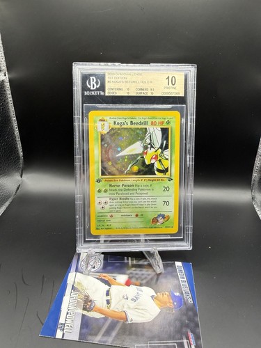 Pokemon Koga's Beedrill 1st Edition Holo Gym Challenge 9/132 BGS 10 Pop 2 Rare