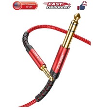 3.5mm to 6.35mm Stereo Audio Cable 4FT, 1/4" to 1/8" Male TRS Cable