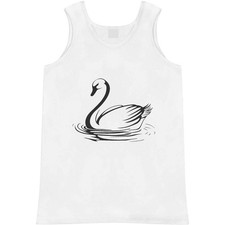'Simple Swan' Adult Vest / Tank Top AV051235