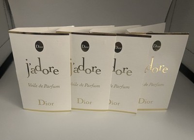 DIOR J'ADORE VOILE DE PARFUM 1.0ml .03fl oz x 4 PERFUME SPRAY SAMPLE VIALS