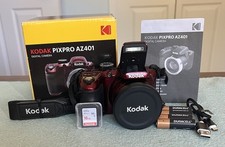 KODAK PIXPRO AZ401 Digital Camera 16MP 40X Zoom HD 720p - 16GB SD - Red - Mint -