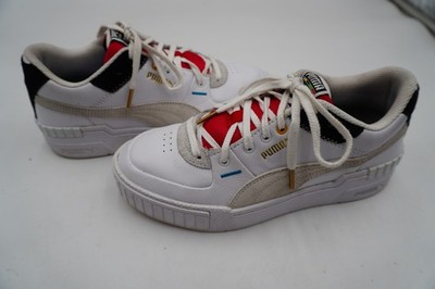 Puma Womens Size 8 Cali Sport WH Unity Collection White Black Sneakers 373908-01