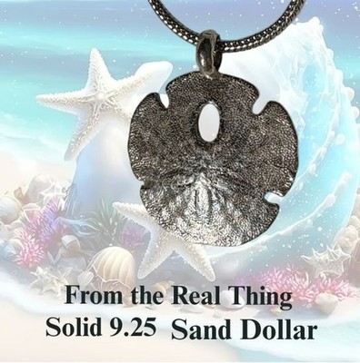 Sand Dollar 925 Anhänger aus dem echten Ding gegossen Natural Art Original von JKL 50
