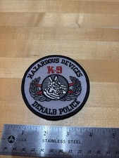 DEKALB POLICE HAZARDOUS DEVICES K-9 GEORGIA FABRIC PATCH