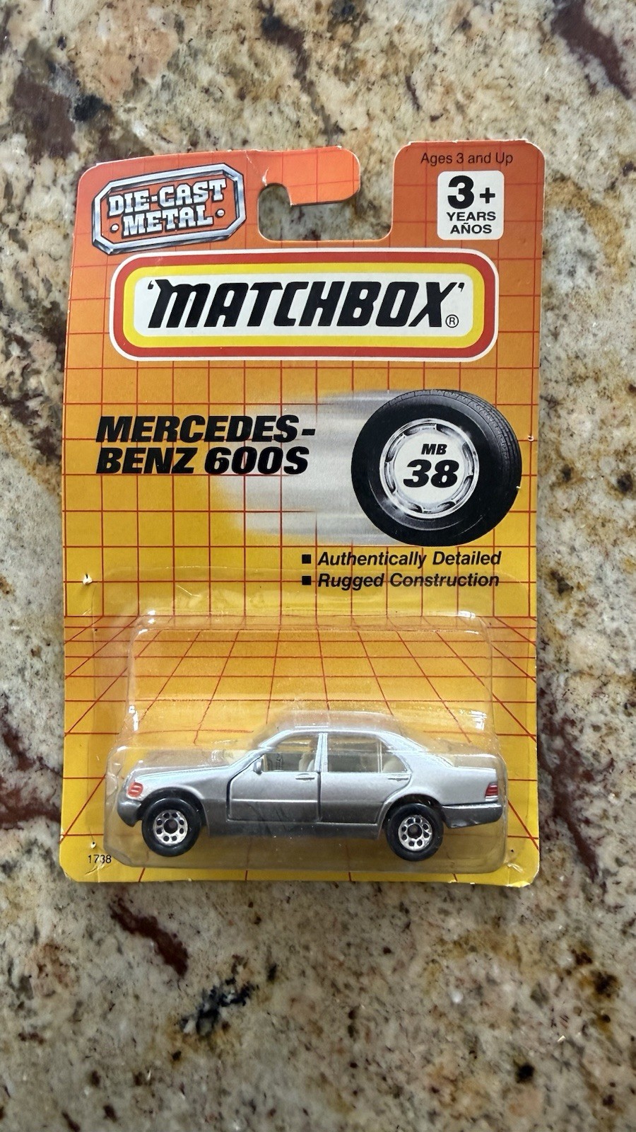 Matchbox Mercedes Benz 600S Silver Gray Diecast MB38 600SEL 1992