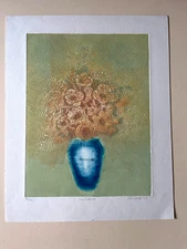 Ed Ward '77 Les Fleurs Hand Signed and Numbered Lithograph