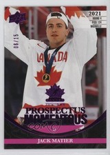 2023 Team Canada Juniors Prospectus Momentous Electric Pink 6/15 Jack Matier f6d