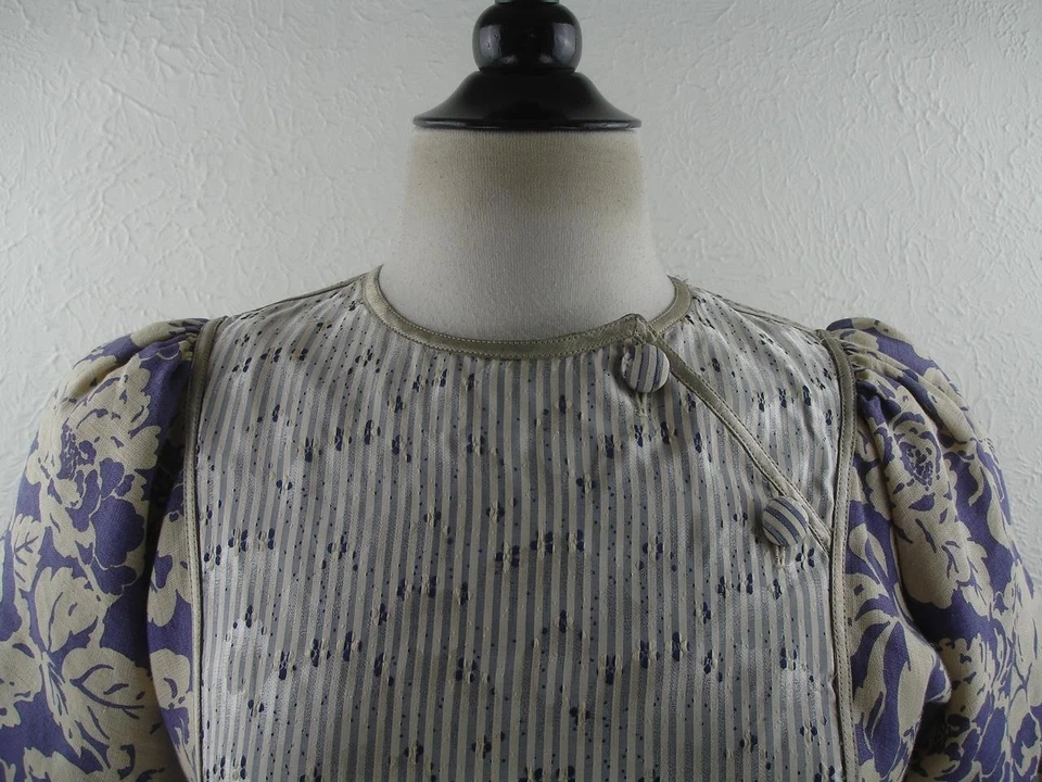 Conjunto de vestido de 2 piezas Geoffrey Beene de colección de los años 80 para mujer conjunto blusa falda lino Foto 3 de 4