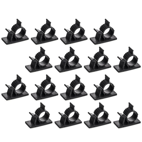 1 Bag 100pcs Self-adhesive Adjustable Type Cable Clips Cable Holders (Black) - 第 6/12 張圖片