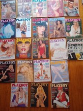 Vntg 1970’s +80’s Playboy Magazine Lot of 27 Issues W' Centerfolds/Inserts Good