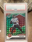 2021 Panini Mosaic - Super Bowl MVPs Tom Brady #285 Green Mosaic Prizm