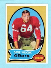1970 TOPPS FOOTBALL #57 DAVE WILCOX SAN FRANCISCO 49ers NM/MT (HOF)