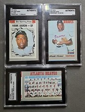 1970 Topps HANK AARON All 3 Unique MT ERROR Impressive Provenance SGC Graded 