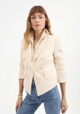 New Veronica Beard Diego Cotton Dickey Jacket In Ecru Size 6 698