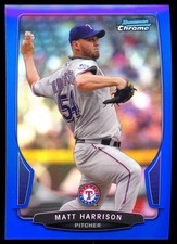 2013 Bowman Chrome Blue Refractor #99 Matt Harrison /250