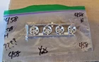 Four (4) NICE CHROME  WHEELS 1/25 SCALE (PARTS ONLY) PACKAGE #458 !!!!!!!!!