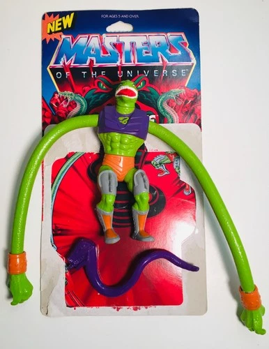Vintage MOTU "SSSqueeze" and Pet Snake 1986, Mattel, Taiwan 100% Complete w/Card