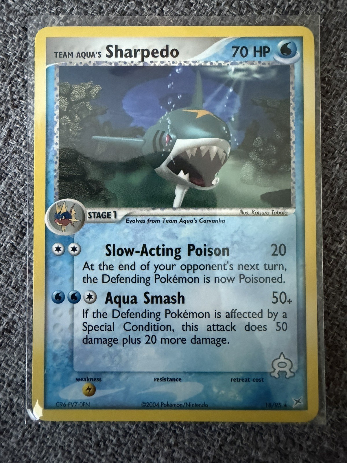 2004 Pokemon Team Magma vs Aqua Team Aqua's Sharpedo 18/95 NM