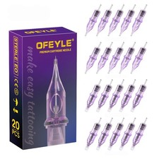 OFEYLE Tattoo Cartridge Needles 20Pcs Assorted Mixed Sizes Round 20PCS-20MIX