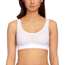 Sloggi Womens Double Comfort Top Everyday Bra, White, 36 UK