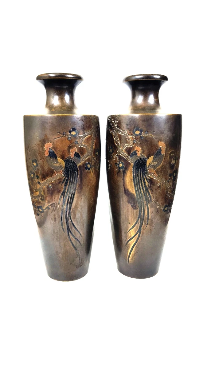 青铜日本花瓶1850-1899 | eBay