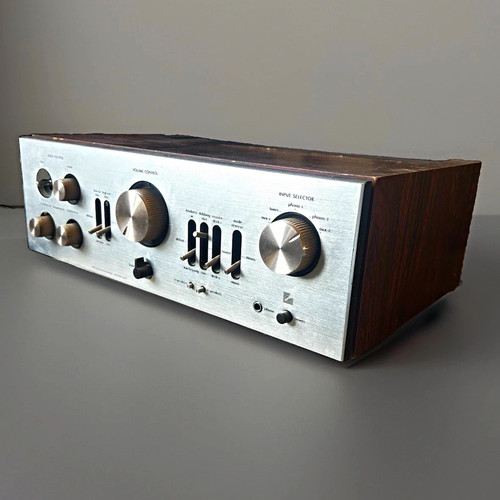 Luxman L-80V Vintage Integrated Amplifier w Wood Case Silver Face JPN RARE WORKS