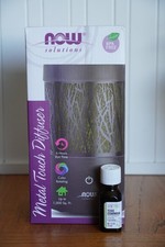 NOW Foods Metal Touch Ultrasonic Essential Oil Diffuser  Texas Cedarwood EO