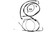 La Choppers LA-8157KT-08M Cable/Brake Line Kit - fits Mini™ Ape Hangers - Midnig