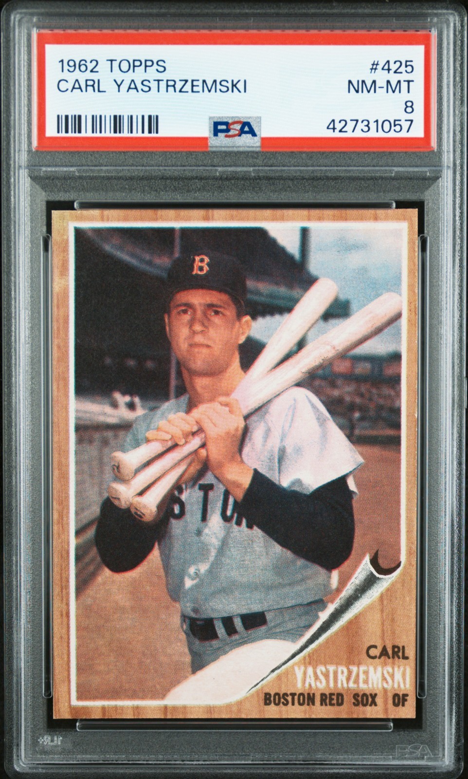 1962 TOPPS #425 CARL YASTRZEMSKI PSA 8