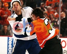 Zac Rinaldo Knocks Out BJ Crombeen Philadelphia Flyers 8x10 NHL Hockey Photo