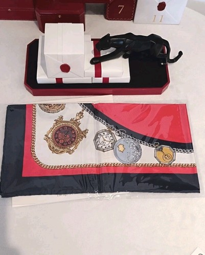 Vintage Seidenquadrat Omega, Cartier,Hermes,Vuitton,Longine,Eska - Bild 4 von 10