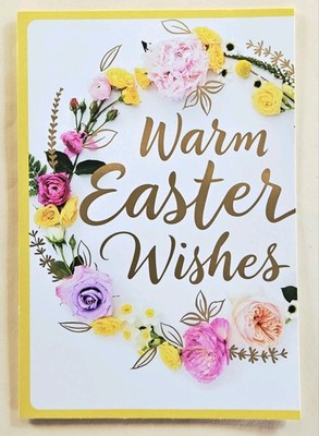 Happy Easter ''Warm Easter Wishes'' / Greeting Card Large Format  (+ Envel 8x5,5'')