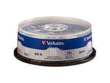Verbatim - 98909 - Verbatim M-Disc BD-R 25GB 4X with Branded Surface - 25pk