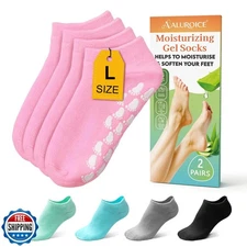 Silicone Moisturizing Socks for Women Large- 2Pairs Foot Moisturi