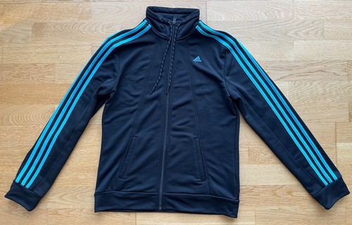 Adidas Climalite L 42-44 Damen Anzug Sport Schwarz/Blau Trainingsanzug TOP - Bild 2 von 4