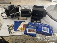 UNTESTED AS-IS Lot of Vintage Instant Polaroid Cameras Automatic  Accessories