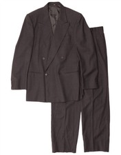 VALENTINO Mens Double Breasted 2 Piece Suit IT 50 Large W34 L30 Grey LI15