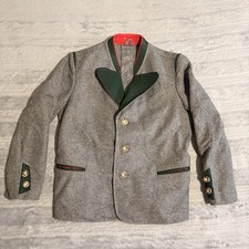 Vintage Europe Trachten Childs Wool Loden Jacket Deer Buttons - See Measurements