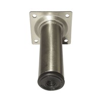 MöBelfüßE Tischbeine Rund MöBelbeine ø 30 Mm LäNge 100 Mm Stahl Edelstahl-Effekt