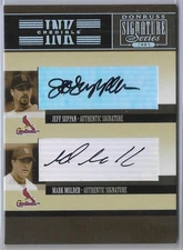 2005 Donruss Signature INKcredible Combo — Jeff Suppan /Mark Mulder — Cardinals