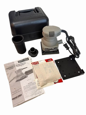 #ad Porter Cable Model 340 1 4 Sheet Finishing Sander Hard Case Filter Unused Nice $39.99