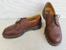 VTG Dr Martens 1461 Made In England Brown Leather 3 Eye Derby Oxford UK 9 US 10