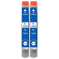 2 Cyan Tintenpatronen Ersetzen Epson T3362 (33XL) Non-Oem / Kompatibel