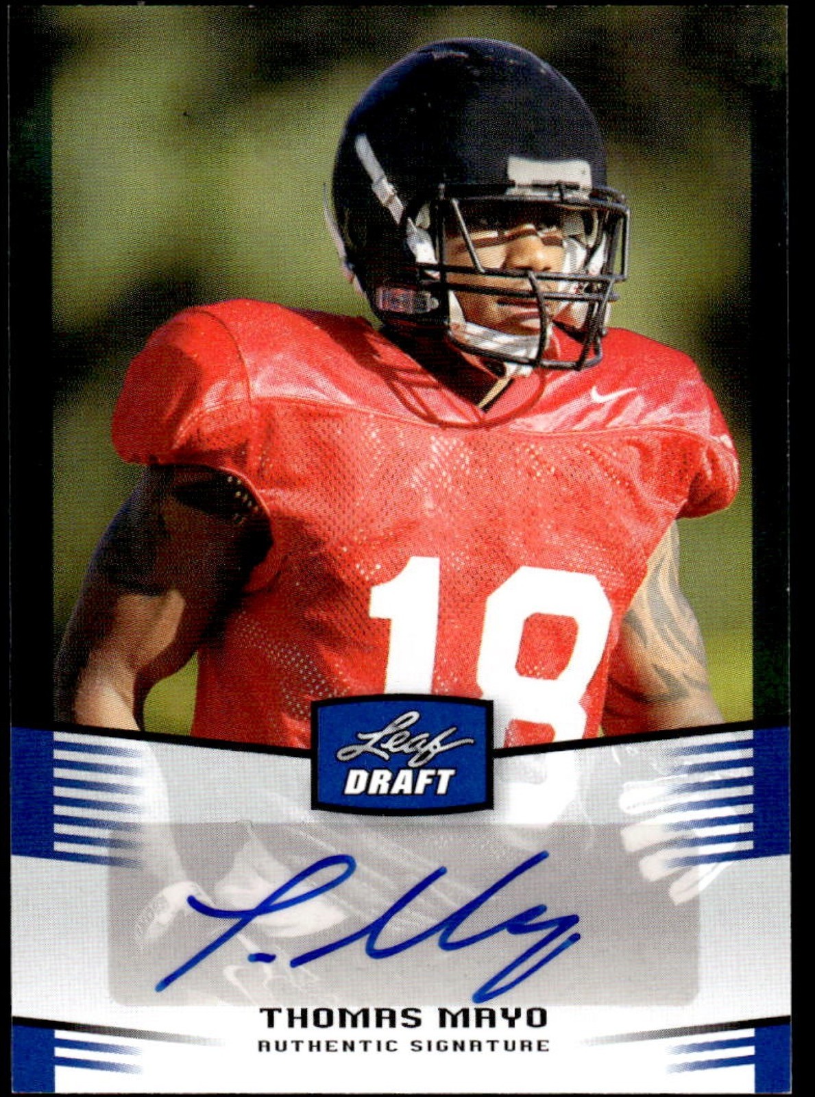2012 Leaf Draft Thomas Mayo #TM1 Auto Blue