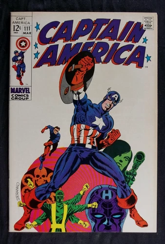Captain America #111 VF/NM 9.0 Classic Steranko cover Vintage Marvel comics 1969