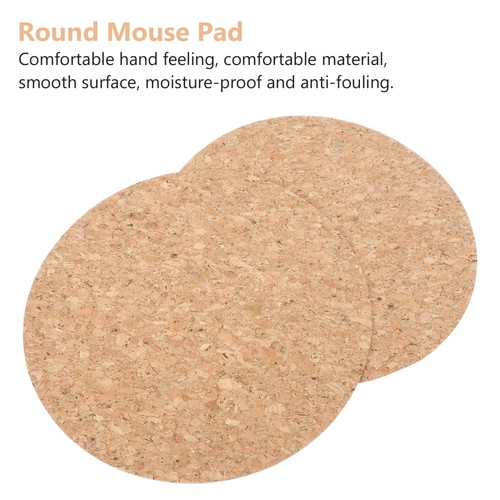2 Pcs Cork Mouse Pad Work Office Gaming Pads Mousemat Cute Wrist Support - 第 4/12 張圖片