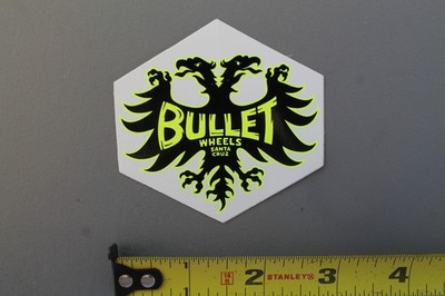 Bullet Santa Cruz Skateboard Wheels Neon 80's Z6 Vintage Skateboarding STICKER