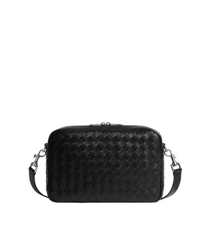 BOTTEGA VENETA $3200 Black Intrecciato Camera Bag New & Authentic