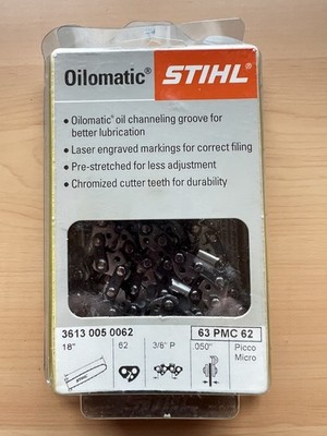 Stihl 63PMC 62 Saw Chain 3/8P .050 62DL OEM Picco Micro Comfort 3613 005 0062