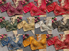 Saree Blouse Readymade Designer Sari Choli Indian Party Wear Bollywood Dress